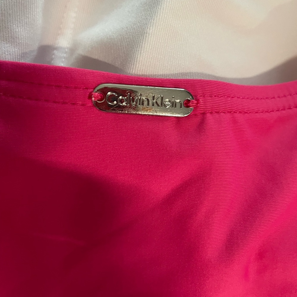 Calvin Klein size 10 bright pink one piece bathing suit - Picture 3 of 10